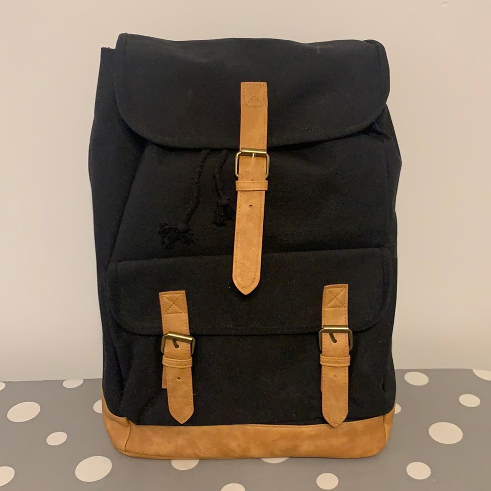DSW Canvas Black Backpack